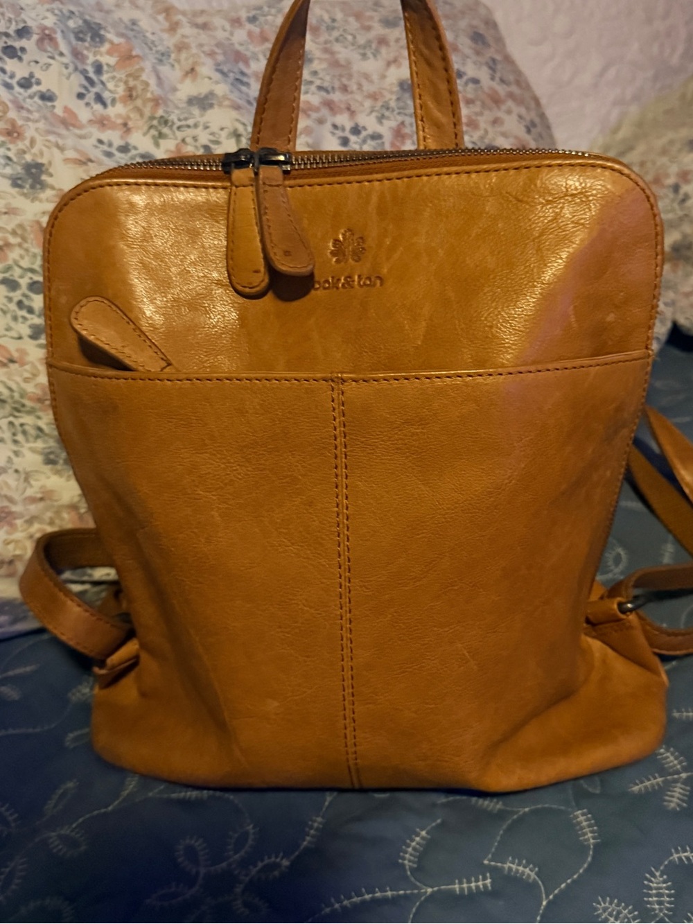 Oak & Tan-
Tan Leather Backpack